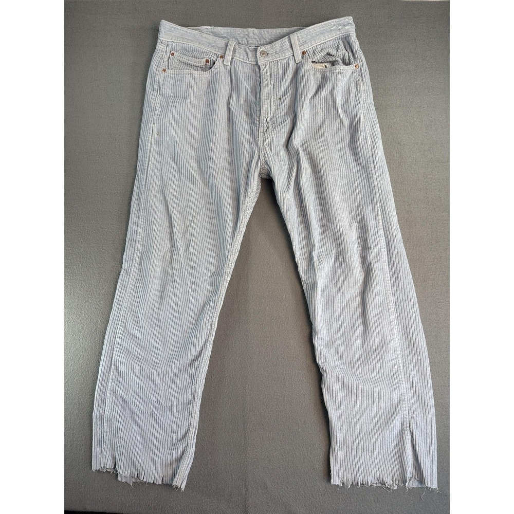 Levi's 505 Pants Mens 38x32 Blue Regular Fit Corduroy‎ Straight Leg Casual